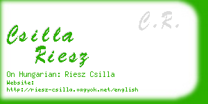 csilla riesz business card